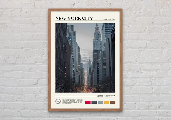 New York City Real Photo Travel Poster