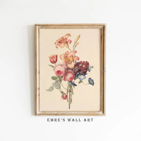 Vintage Floral Botanical Country Decor Art Print