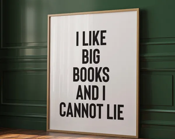I Like Big Books And I Cannot Lie Book Art Print