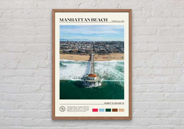Manhattan Beach Photo, Travel Poster Wall Art