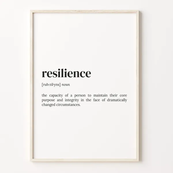 Resilience Definition Dictionary Quote Art Print