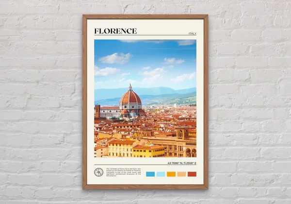 Florence Real Photo Italy Travel Poster