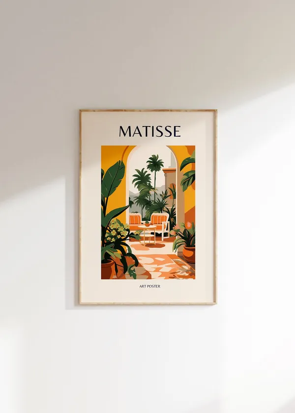 Matisse-Inspired Minimalist Floral Art Print