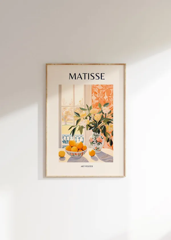 Henri Matisse Minimalist Floral Poster, Modern Art
