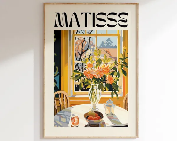 Henri Matisse Minimalist Floral Art Print, Modern Gallery