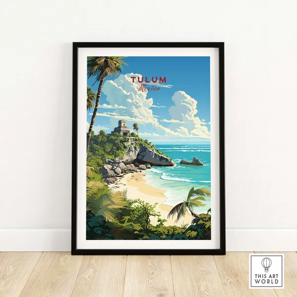 Tulum Travel Poster, Latin America Home Decor