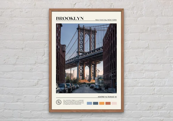 Brooklyn New York City Travel Poster Print