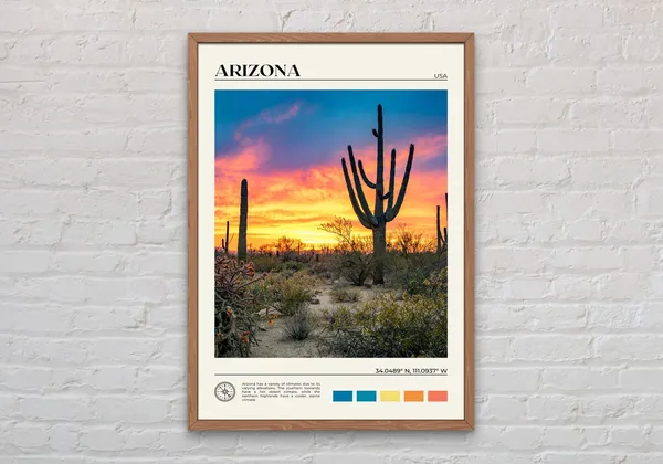 Arizona Travel Photo Poster, USA Wall Decor