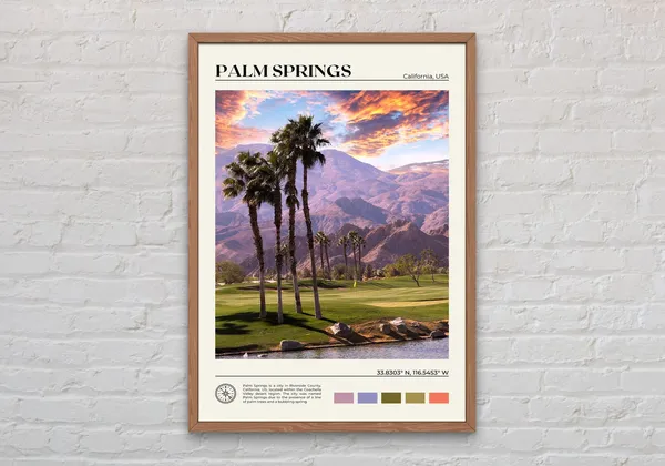 Palm Springs Photo Print, California Travel Poster