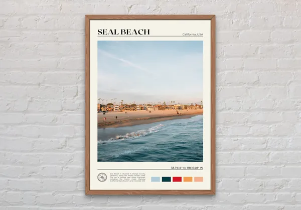 Seal Beach Photo Print, California Coastal Wall Art