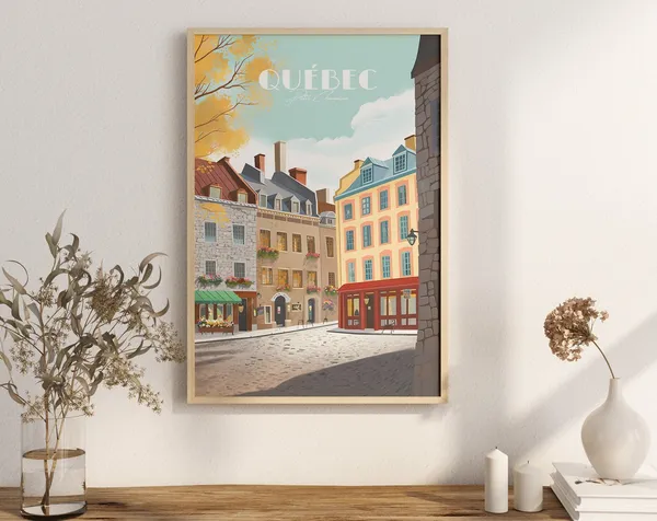 Quartier Petit Champlain Poster, Historic District Art Print