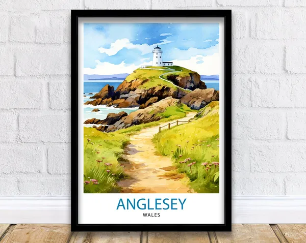 Anglesey Wales Travel Poster, Travel Print