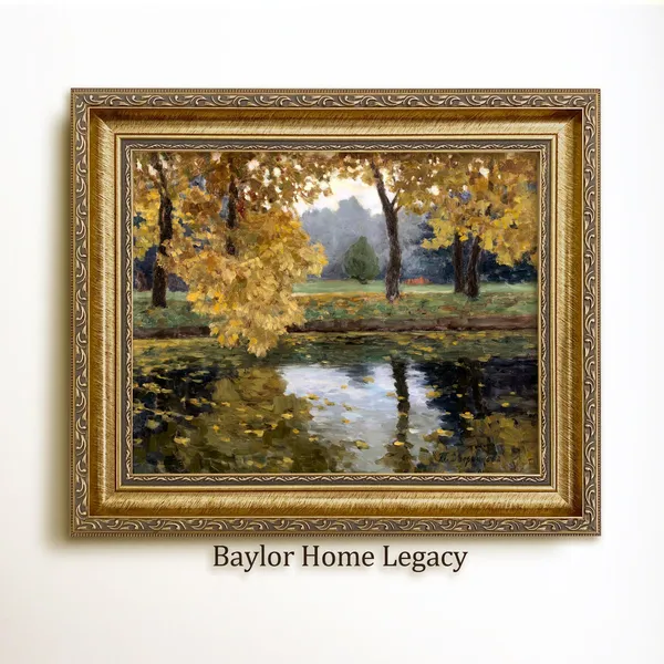 Vintage Country Landscape Fall Foliage Art Print
