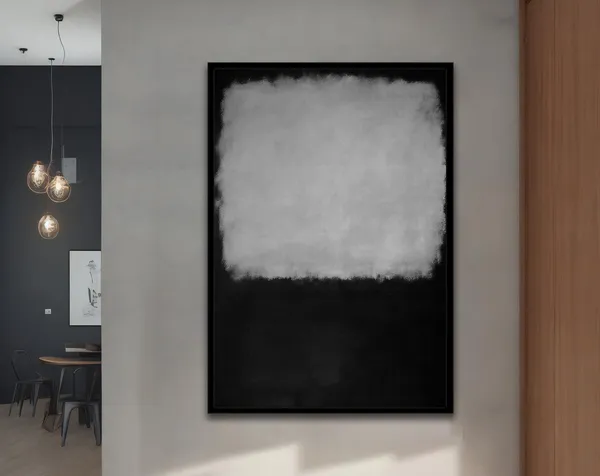 Mark Rothko-Inspired Gray Black Abstract Art Print