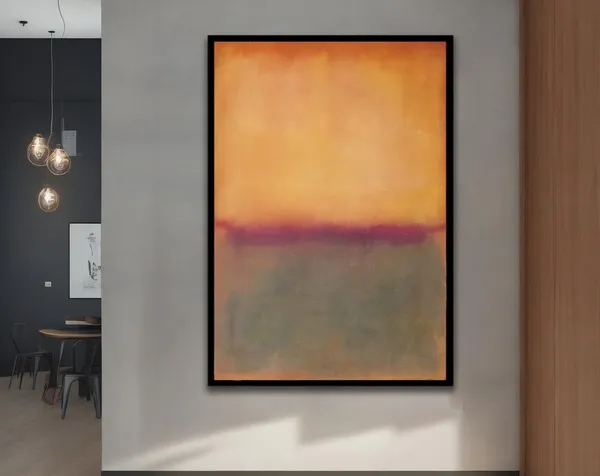 Mark Rothko-Inspired Yellow and Red Art Print