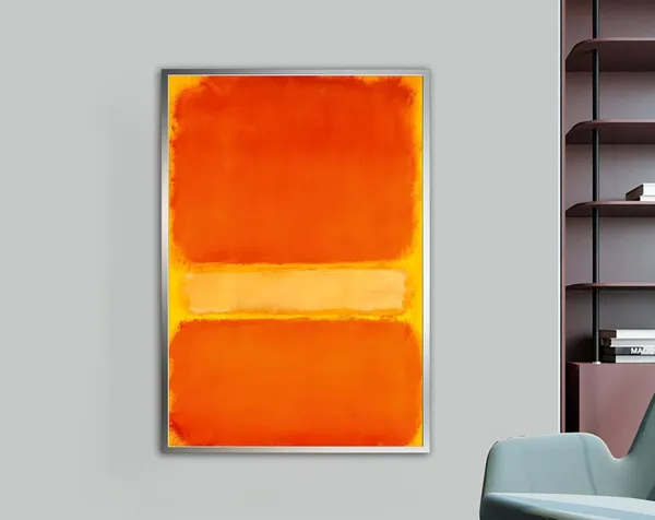Mark Rothko-Inspired Orange Yellow Abstract Art Print