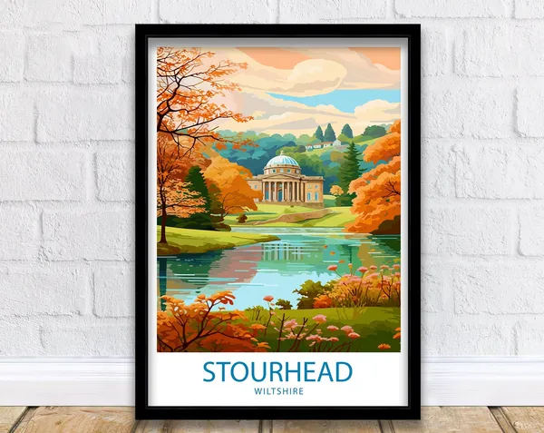 Stourhead Travel Poster, Garden And Estate Decor