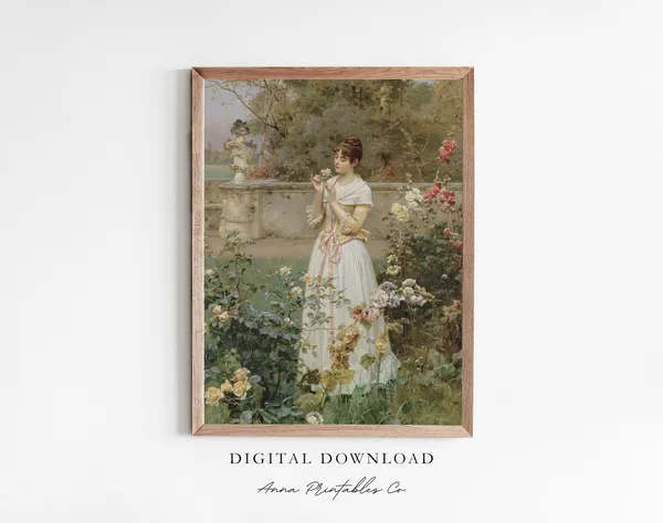 Rose Amongst Roses Vintage Cottagecore Art Print