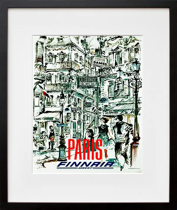 Paris Vintage Travel Poster, France Art Print
