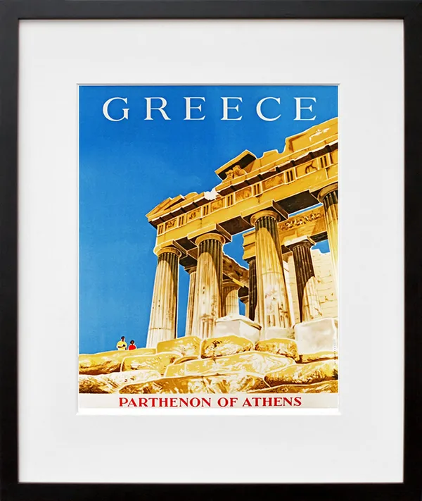 Greek Travel Poster, Vintage Greece Art Print