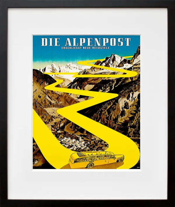 Swiss Alps Vintage Travel Poster Art Print