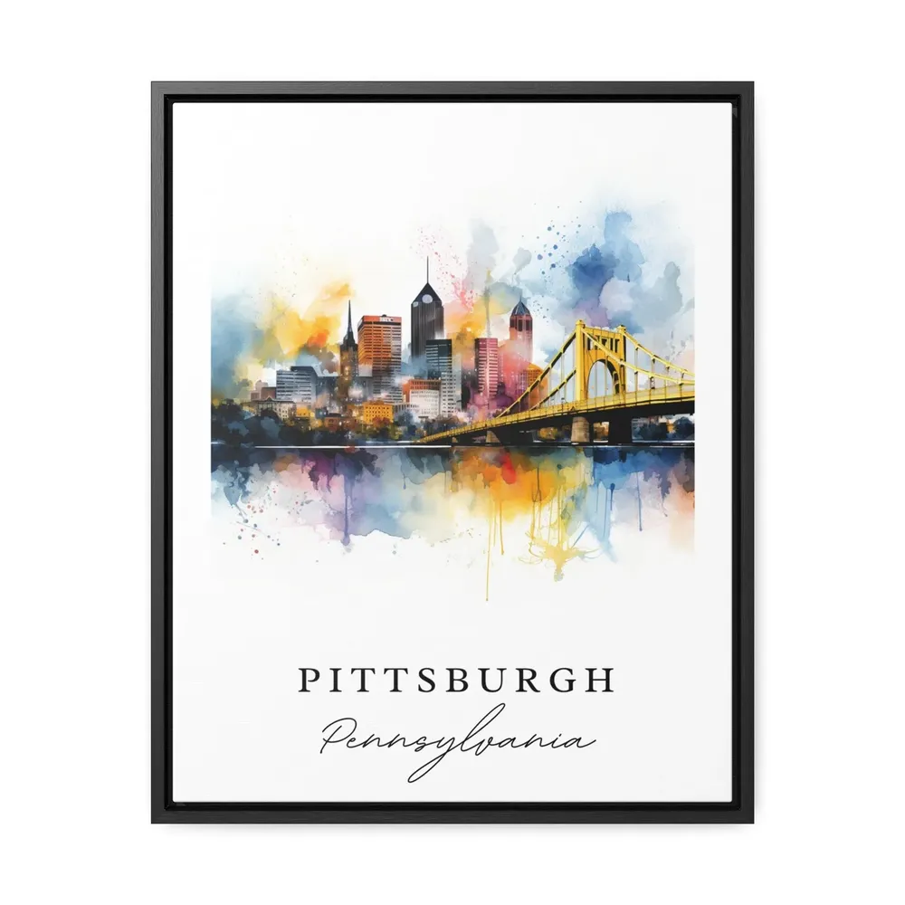 Pittsburgh, PA Travel Poster, Personalized Text - Image 2