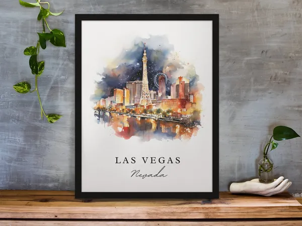 Las Vegas Traditional Travel Poster, Nevada