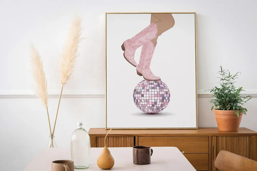 Disco Cowgirl Apartment Wall Art Print - Image 2