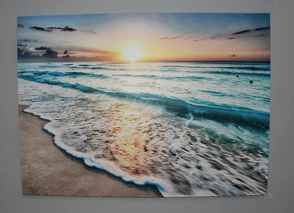 Sunset At The Ocean Seascape Art Print, Personalized