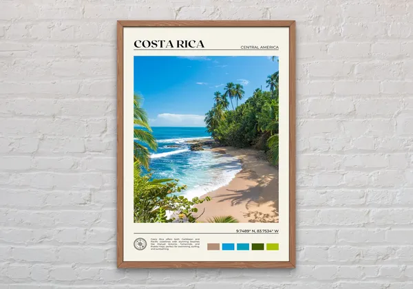 Costa Rica Real Photo Travel Poster