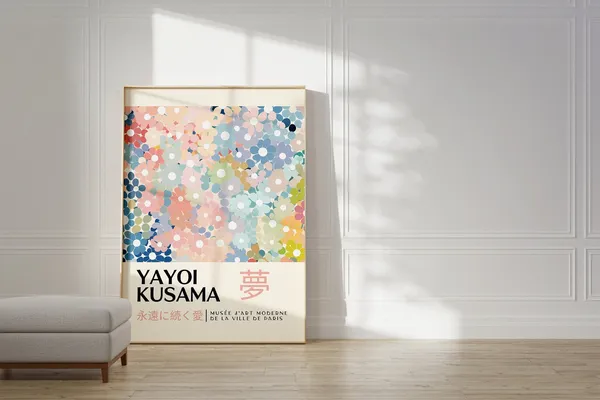 Yayoi Kusama Inspired Japanese Gallery Wall Art Print
