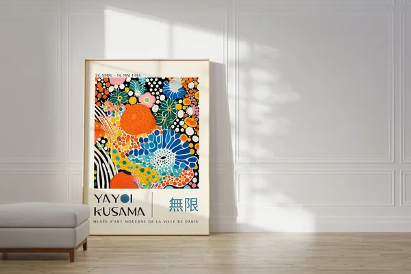 Yayoi Kusama Japanese Gallery Wall Art, Abstract Print