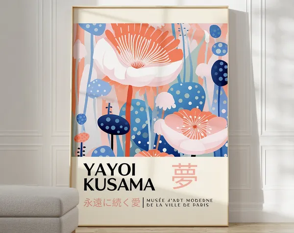 Yayoi Kusama Japanese Abstract Home Wall Art Print