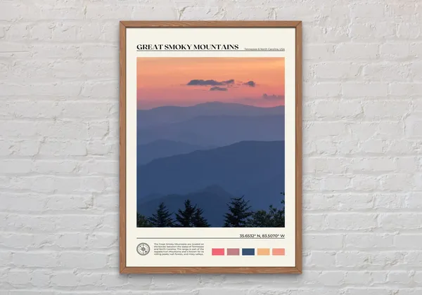 Great Smoky Mountains National Park Travel Poster, United States