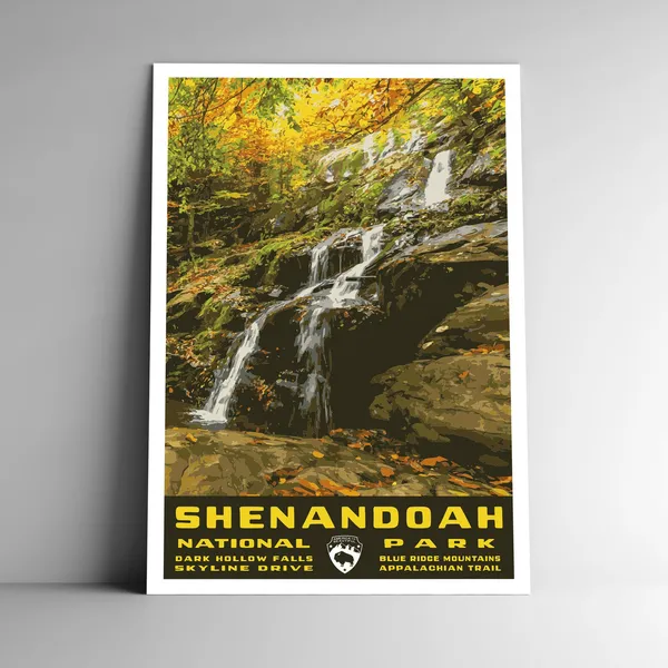 Shenandoah National Park Vintage Travel Poster, Virginia USA