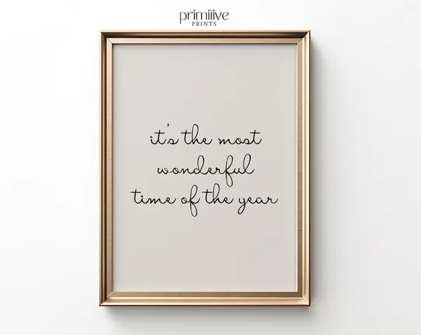 Christmas Quote Minimalist Winter Art Print