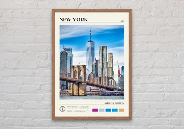 New York State Real Photo Travel Poster