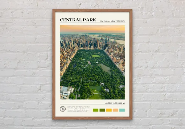 Central Park Photo, New York City Travel Poster