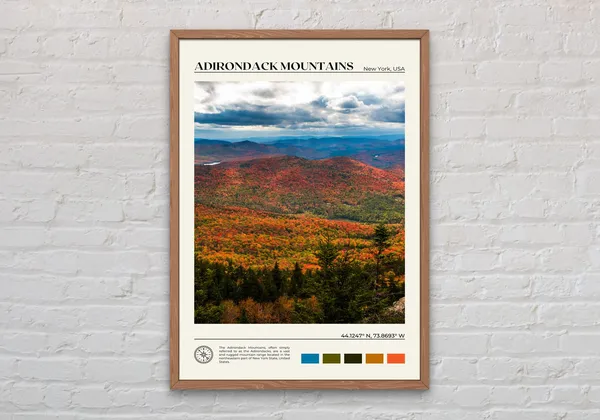 Adirondack Mountains Travel Poster, New York Photo