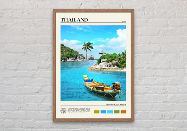Thailand Photo Travel Poster, Asia Wall Art