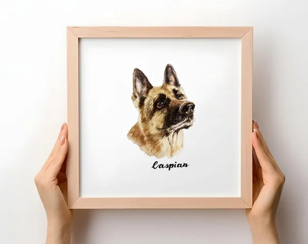Mini Dog Portrait Watercolor Art Print, Pet Memorial
