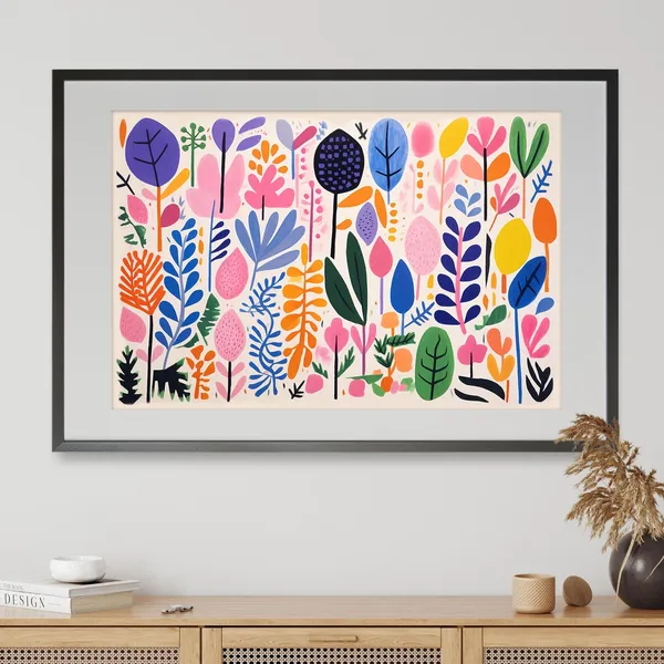 Matisse Inspired Abstract Shapes of Nature Art Print
