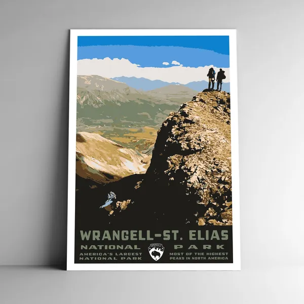 Wrangell St Elias National Park Vintage Travel Poster