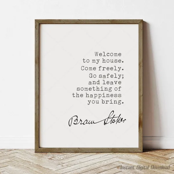 Bram Stoker Dracula Quote, Book Lovers Poster