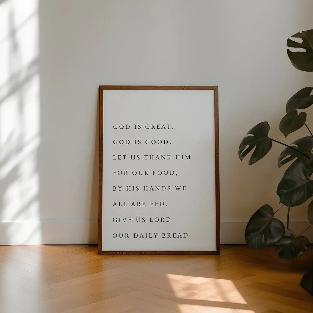 God Is Great Christian Kitchen Wall Art Print - Image 2