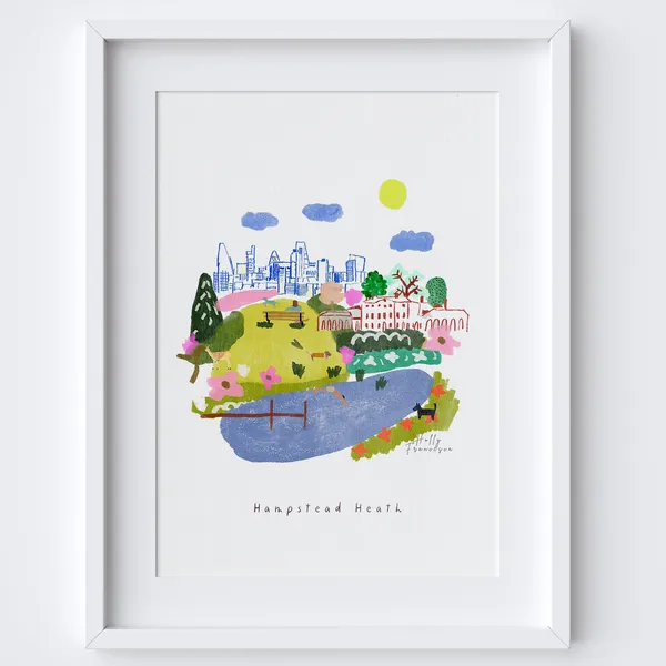 Hampstead Heath Skyline Viewpoint, Travel Print