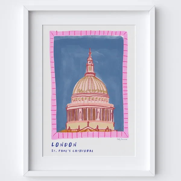 St Pauls Cathedral London Landmark Travel Poster