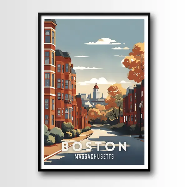 Boston Travel Poster, Boston Wall Art Print