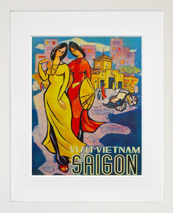 Vietnam Travel Poster, Asian Home Decor Art Print