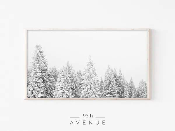 Winter Forest Snow Pine Trees Travel Poster
